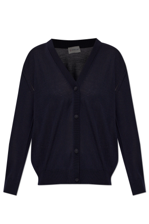 Navy blue Wool cardigan with pockets Emporio Armani - Vitkac France